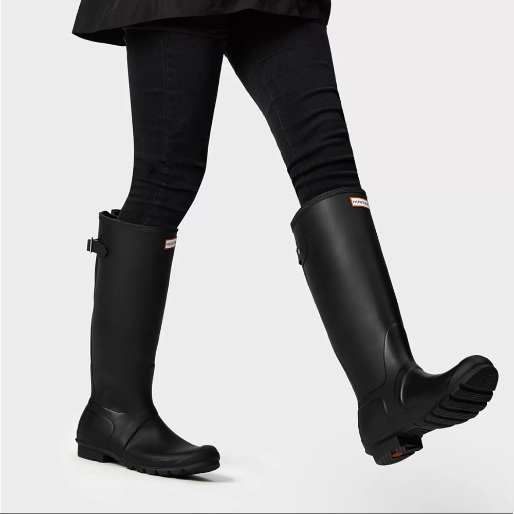 Hunter adjustable tall rain boots size 8